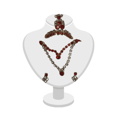 Red and gold jewellery set