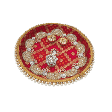 Fancy Exclusive Plate Size Rakhi/Pooja Tray