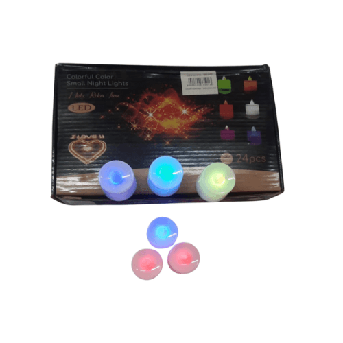 24pce LED Multicolor Neon Candle Lights