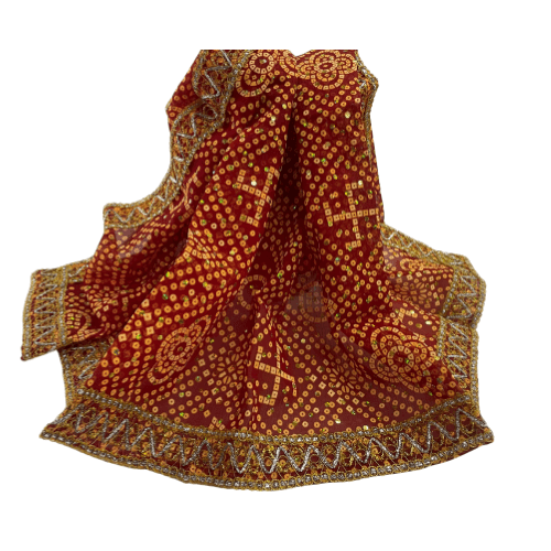 Bandhani design Chunderi or mataji cloth