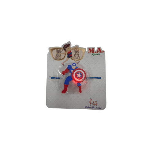 Light up Kiddies Captain America Rakhi