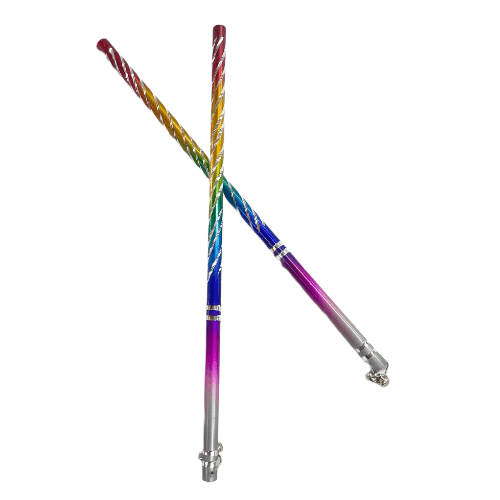Pair of Colourful Steel Dhandiya sticks
